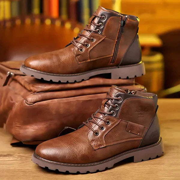 Damen-Lederstiefel, mit Reißverschluss, elegant, warmes Futter-4
