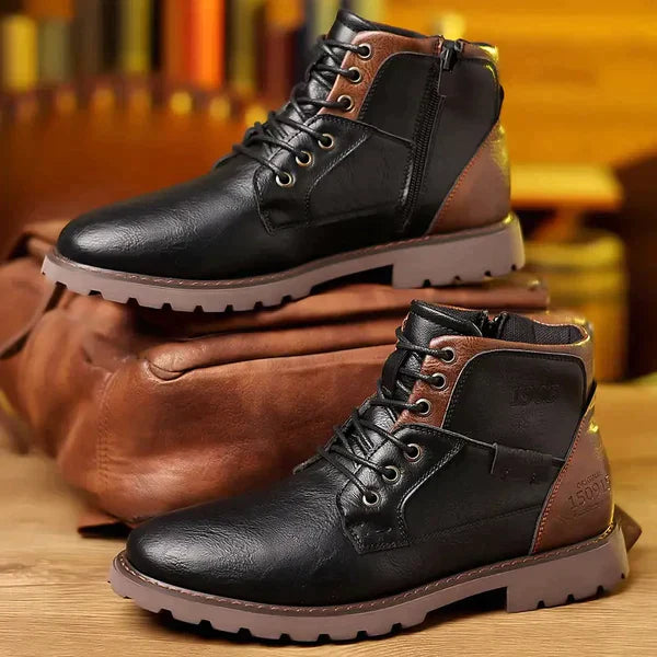 Variant image for Damen-Lederstiefel, mit Reißverschluss, elegant, warmes Futter-1