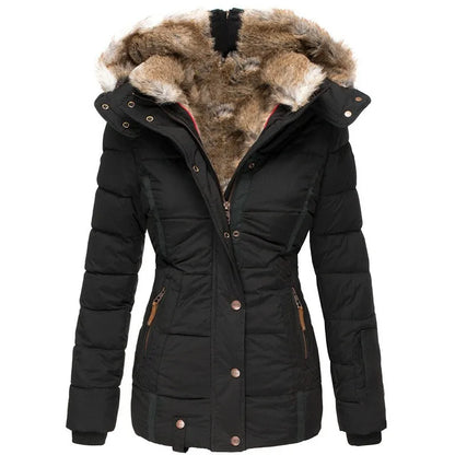 Variant image for Langer Wintermantel Damen mit Pelzfutter und Thermische Isolierung-5