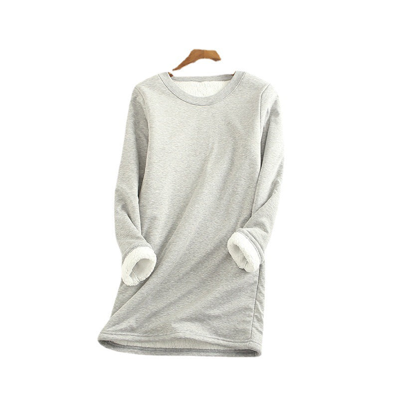 Damen-Fleecepullover, klassisch, lässiger Stil, Fleece-3