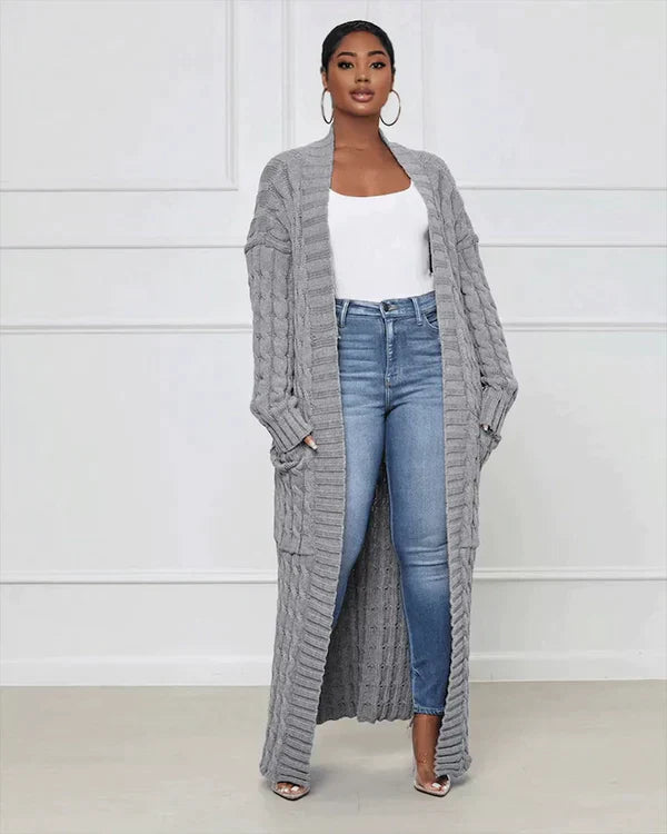 Variantenbild für übergroßen Damen-Cardigan, gestrickt, aus 100 % Acryl-21