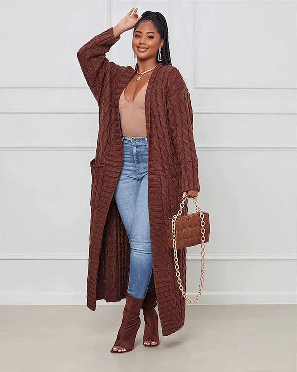 Variantenbild für Damen-Cardigan Oversize Gestrickt 100% Acryl-6