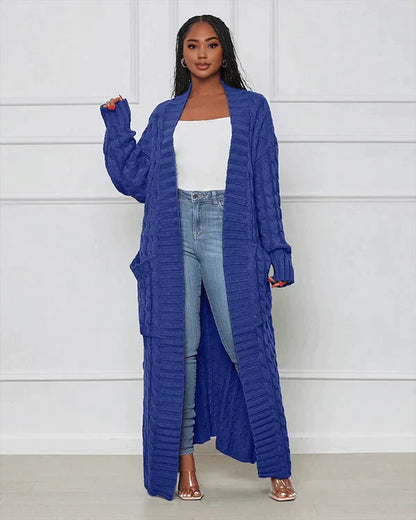 Variantenbild für übergroßen Damen-Cardigan, gestrickt, aus 100 % Acryl-26