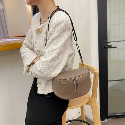Damen-Satteltasche, kompaktes Lederdesign 11