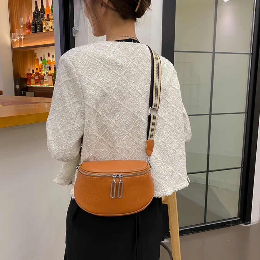 Damen-Satteltasche, kompaktes Lederdesign 6