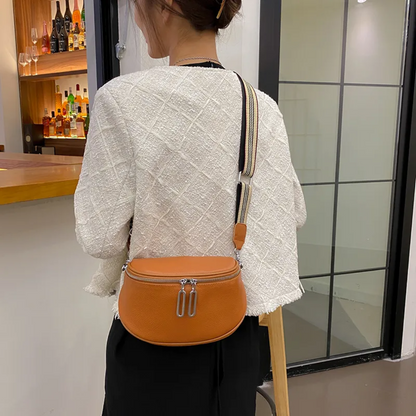Damen-Satteltasche, kompaktes Lederdesign 6