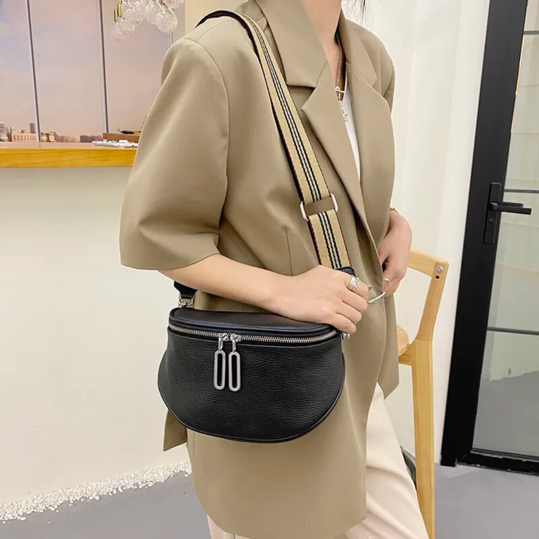 Damen-Satteltasche, kompaktes Lederdesign 9