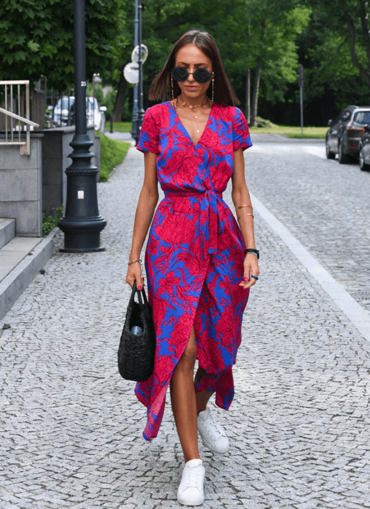 Damen-Sommerkleid, elegant, leichter Stoff, für Mittsommer und Fest 1