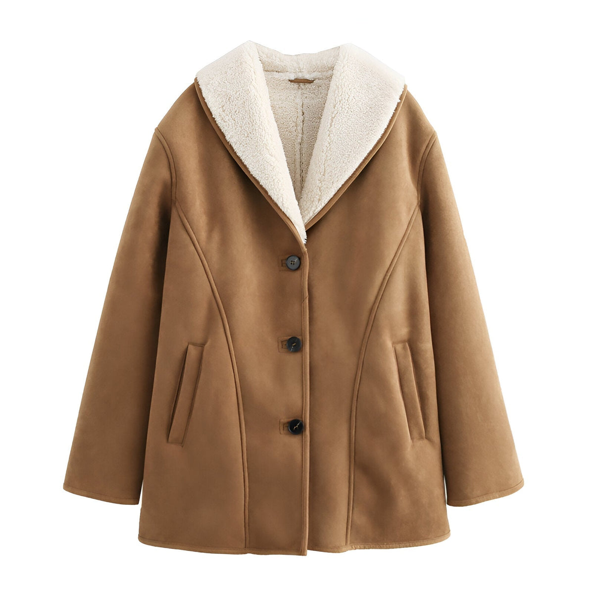 Damenjacke Langarm Klassisch Vintage Hochwertiger Stoff-1