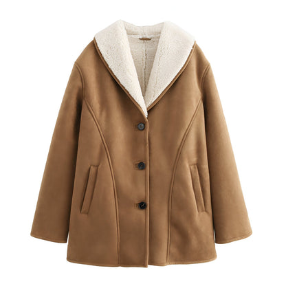 Damenjacke Langarm Klassisch Vintage Hochwertiger Stoff-1
