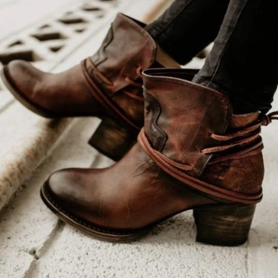 Damen-Stiefeletten aus Leder, elegant, komfortabel-3