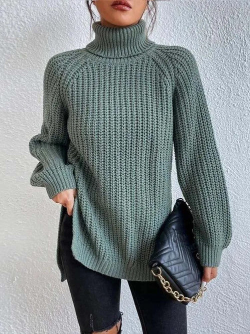 Damen-Strickpullover, Rollkragen, wärmendes Acryl-1