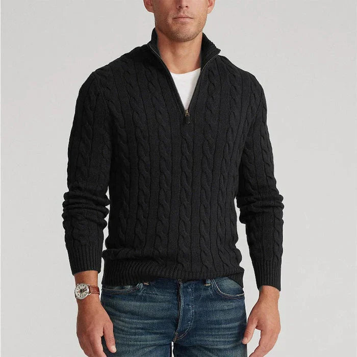 Herren-Pullover, Zip, geflochten, Design für, kaltes Wetter 3