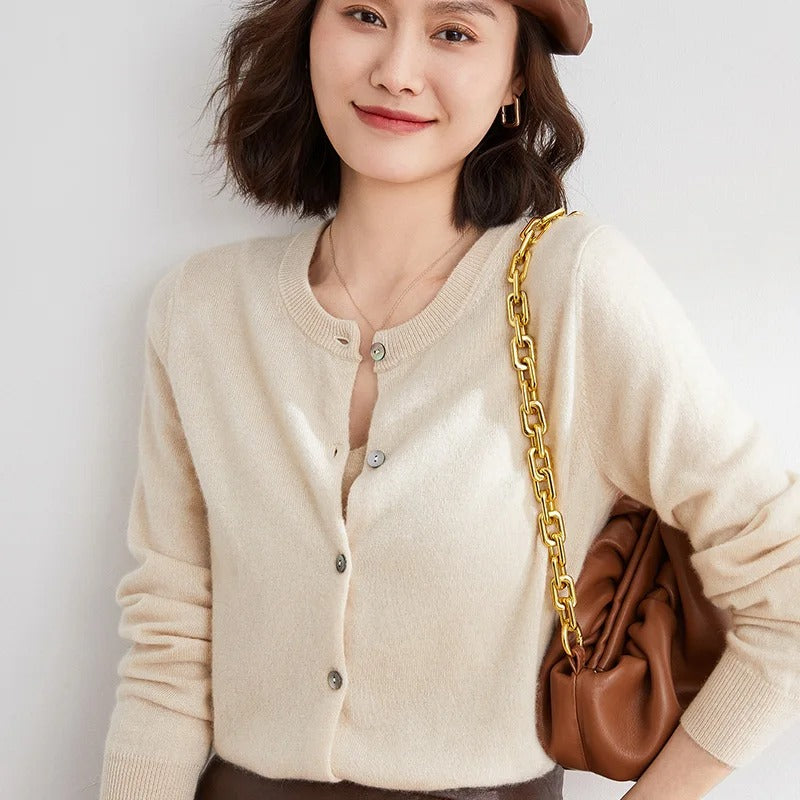 Variant image for Damen-Strickpullover, O-Ausschnitt, Polyester, für Herbst und Winter-26