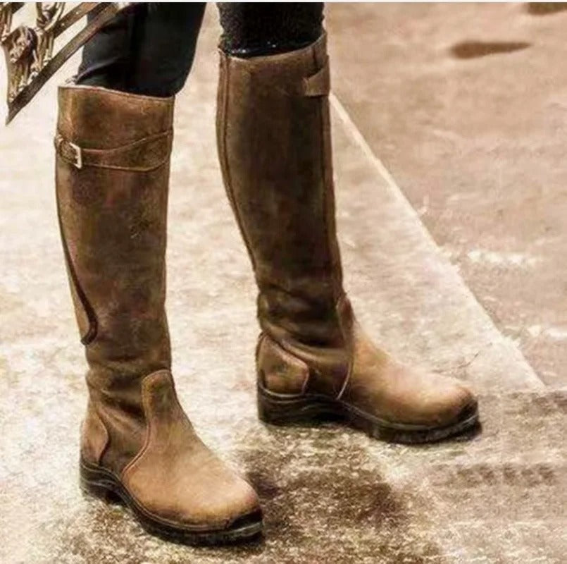 Variant image for Damen Winterreitstiefel Wasserfeste PU-Materialien Elegantes Design-19