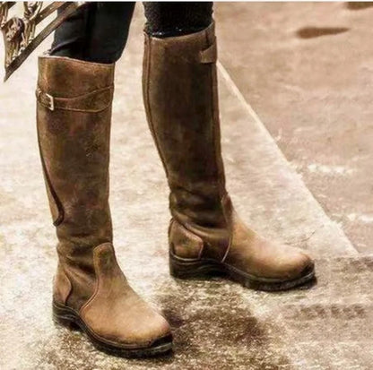 Variant image for Damen Winterreitstiefel Wasserfeste PU-Materialien Elegantes Design-19