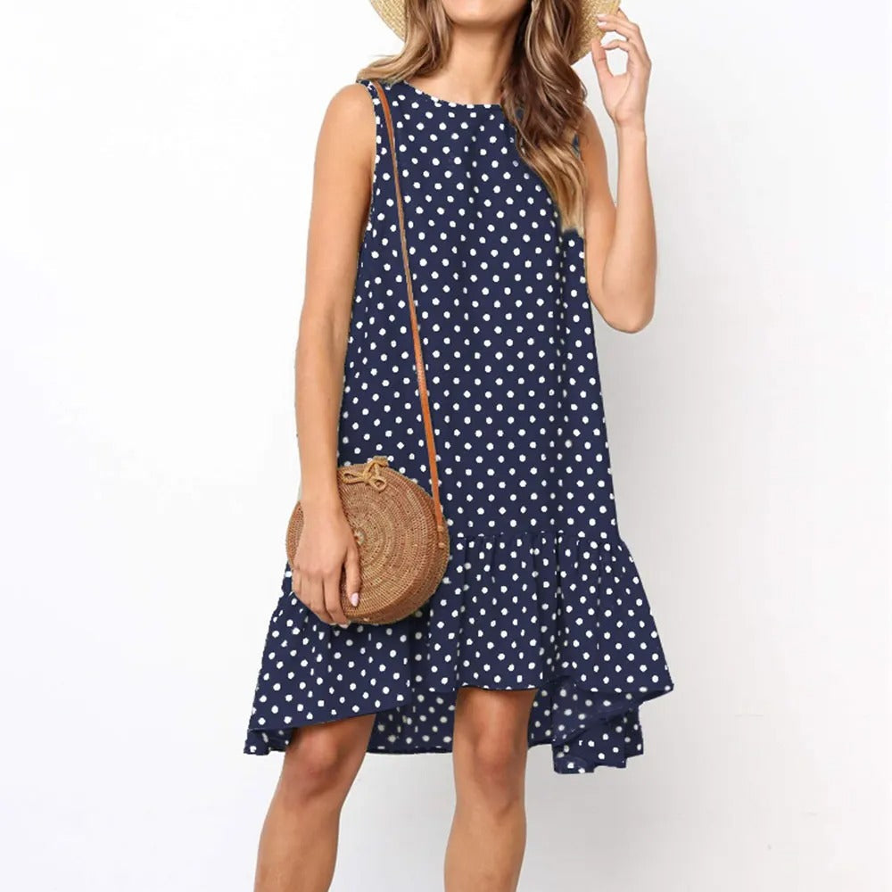 Damen A-Linien Kleid in Baumwolle Sommerchiffon-6