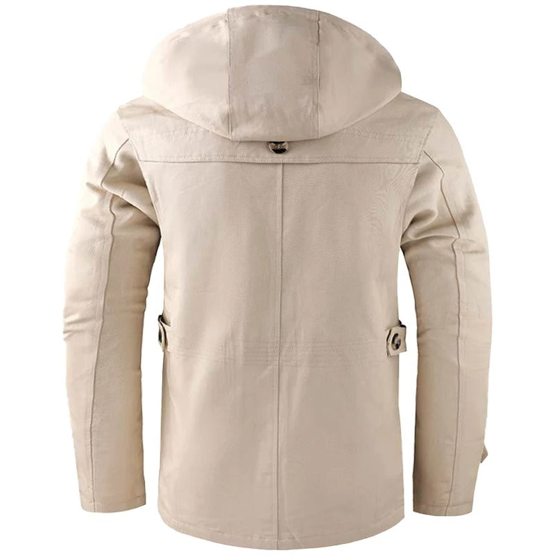 Herren-Winterjacke, modern, figurbetont, 100% Baumwolle-2