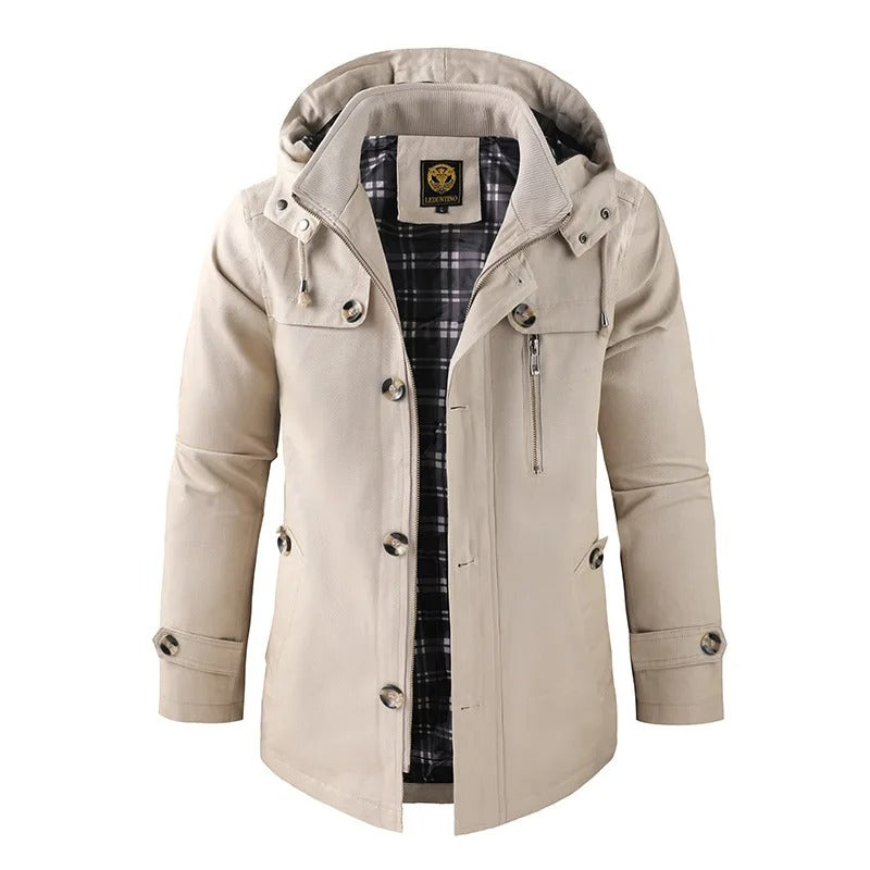 Variantenbild für moderne figurbetonte Herren-Winterjacke aus 100% Baumwolle-1