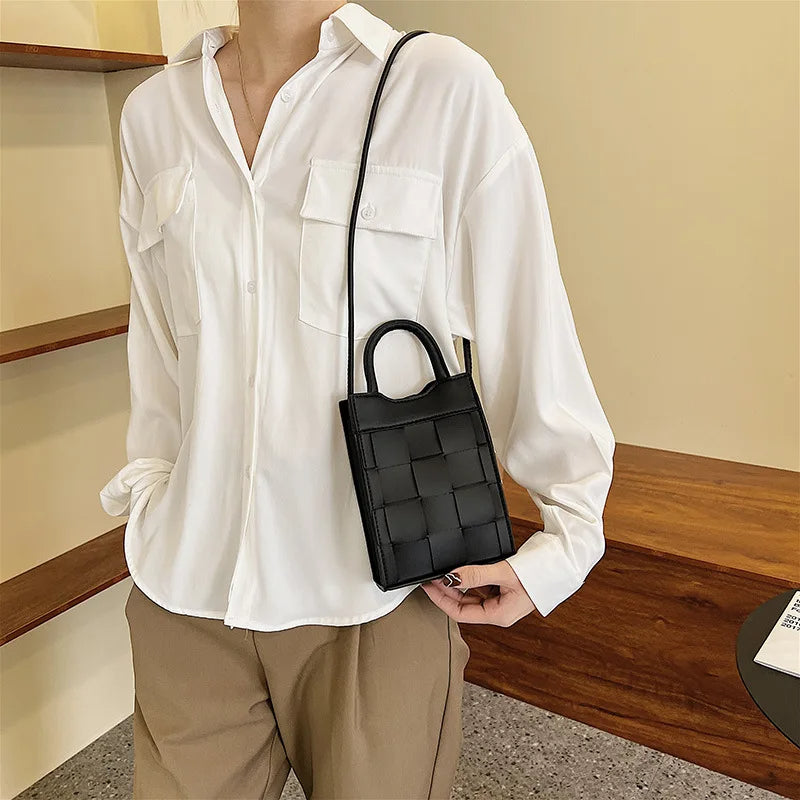 Damen-Handtasche, Vintage-Design, Veganleder, kompakt-3