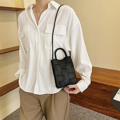 Damen-Handtasche, Vintage-Design, Veganleder, kompakt-3
