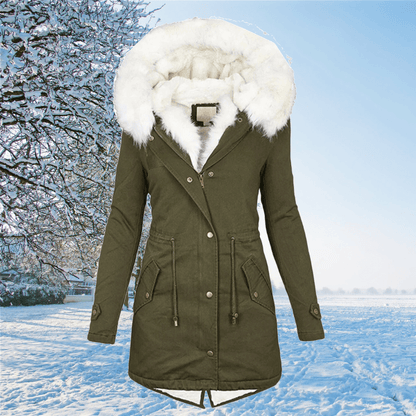 Variant image for Langer Wintermantel Damen Gefüttert Polyester und Baumwolle-25