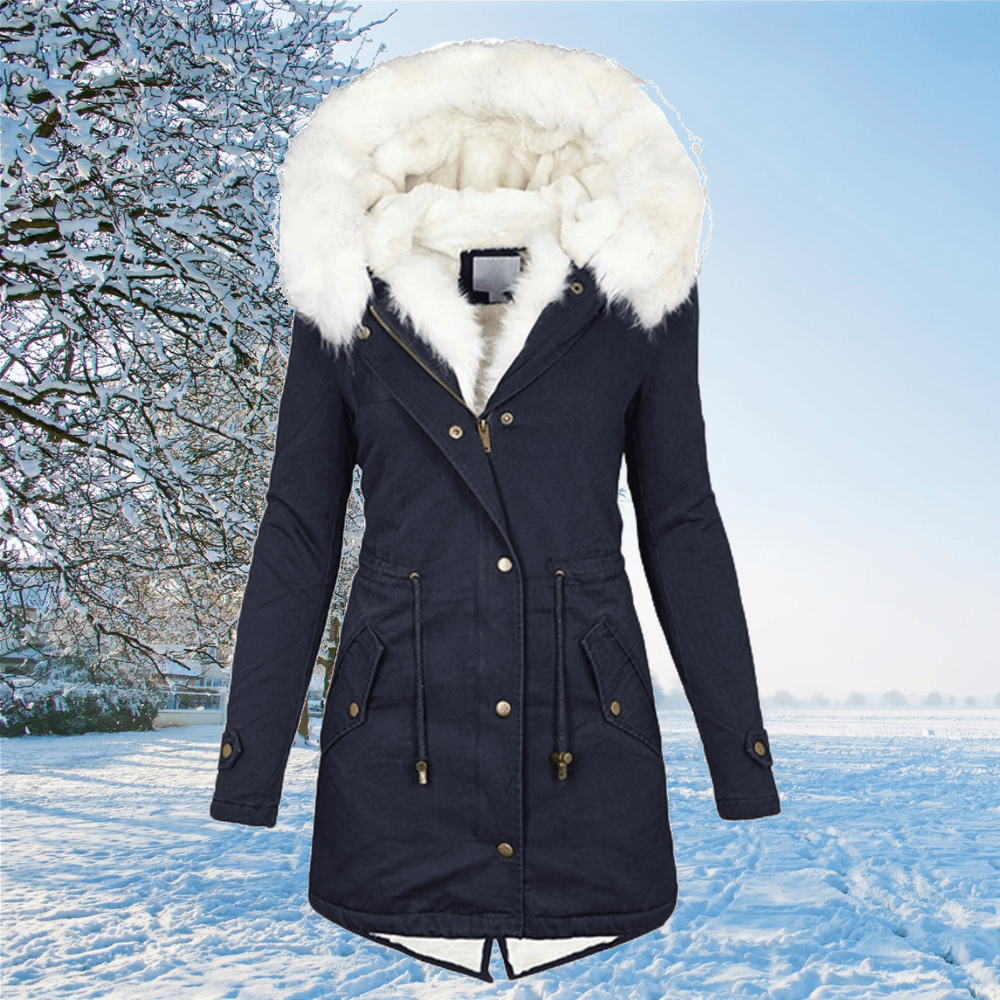Variant image for Langer Wintermantel Damen Gefüttert Polyester und Baumwolle-19
