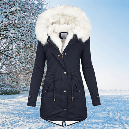 Damen Wintermantel Elegant Hochwertiger Stoff-4
