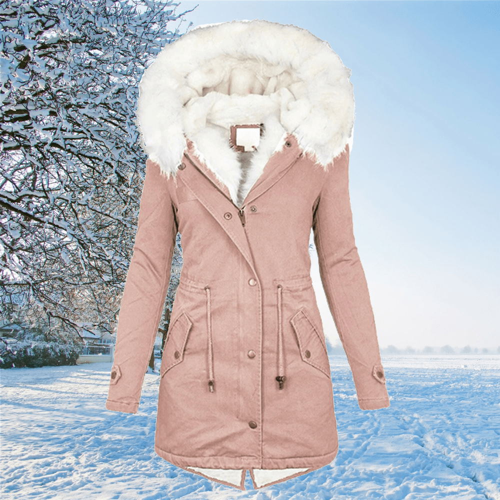 Damen Wintermantel Elegant Hochwertiger Stoff-5