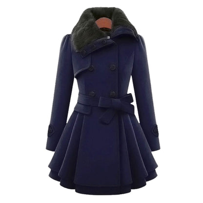 Damen-Trenchcoat, klassischer Stil, Stoffmischung 11