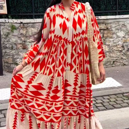 Variant image for Maxikleid Damen Klassisches Design Weicher Stoff Langes Kleid-13
