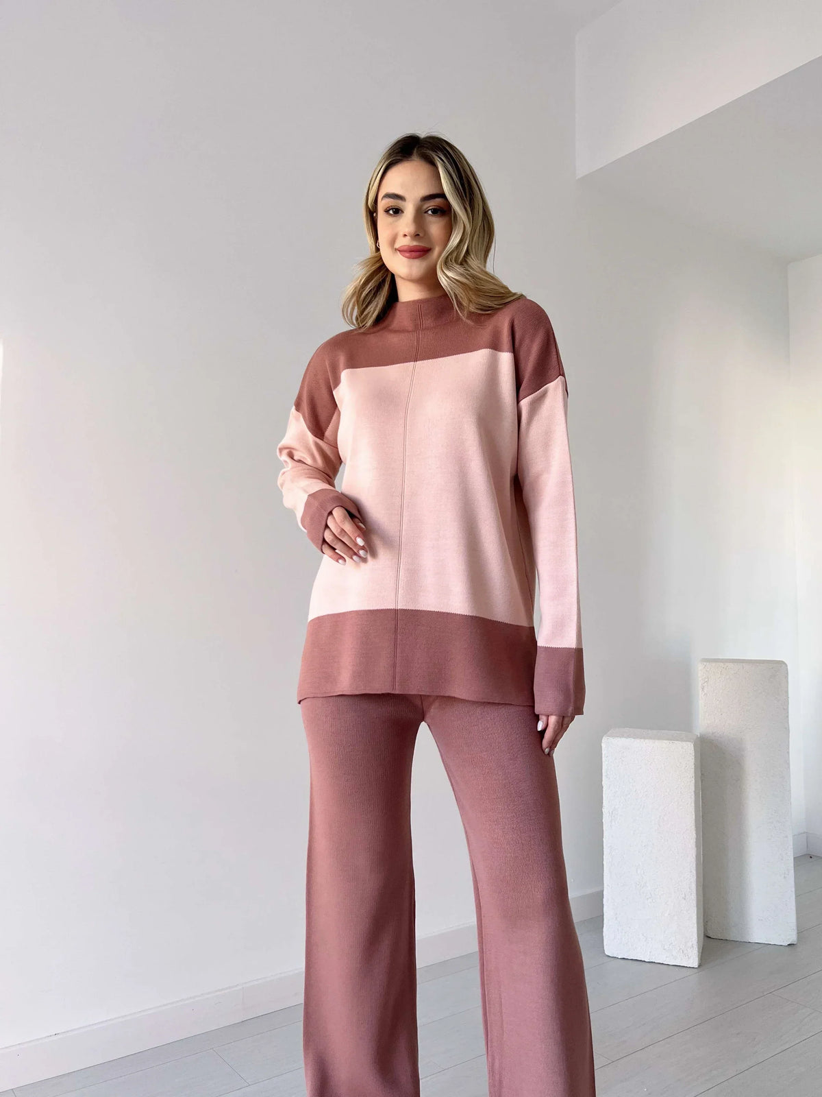 Variant image for Damen-Loungewear-Set, elegante weiche Acrylmischung-5