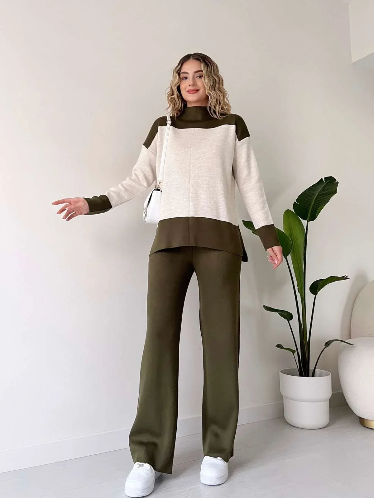 Variant image for Damen-Loungewear-Set, elegante weiche Acrylmischung-6