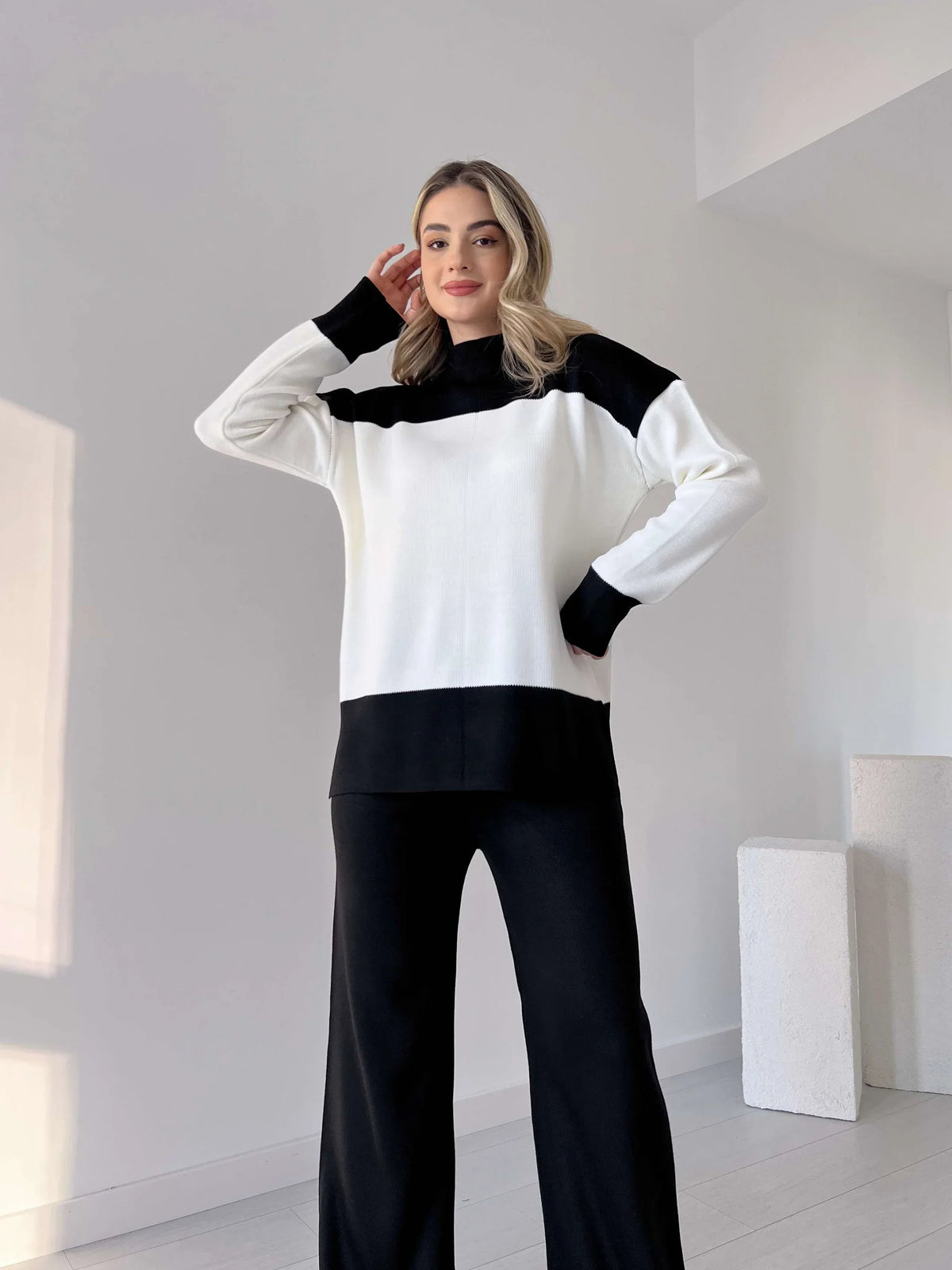 Variant image for Damen-Loungewear-Set, elegante weiche Acrylmischung-2