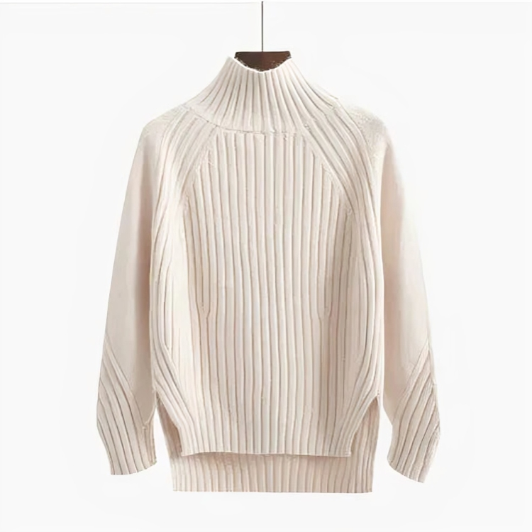 Damen-Strickpullover, Rollkragen, weiches Acryl-5