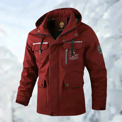 Herren-Winterjacke, wasserdichtem Polyester, isolierendem Futter 10