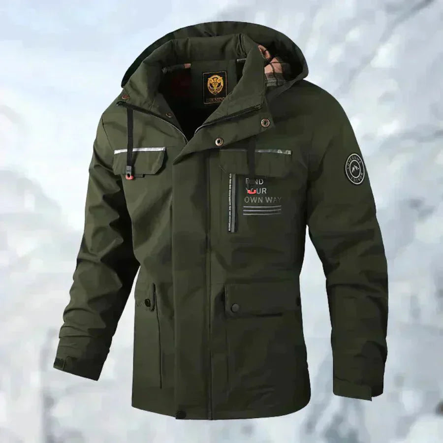 Herren-Winterjacke, wasserdichtem Polyester, isolierendem Futter 9
