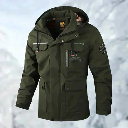 Herren-Winterjacke, wasserdichtem Polyester, isolierendem Futter 9
