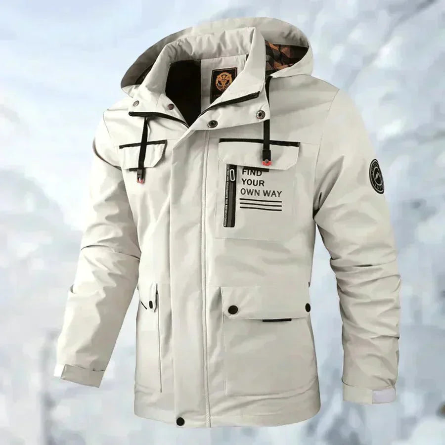 Herren-Winterjacke, wasserdichtem Polyester, isolierendem Futter 1