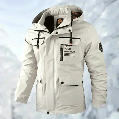 Herren-Winterjacke, wasserdichtem Polyester, isolierendem Futter 1