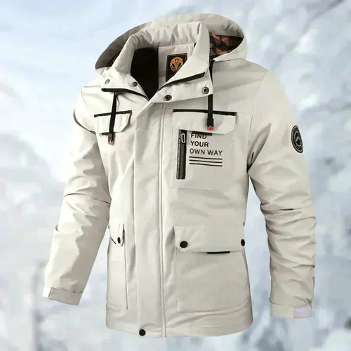 Herren-Winterjacke, wasserdichtem Polyester, isolierendem Futter 1