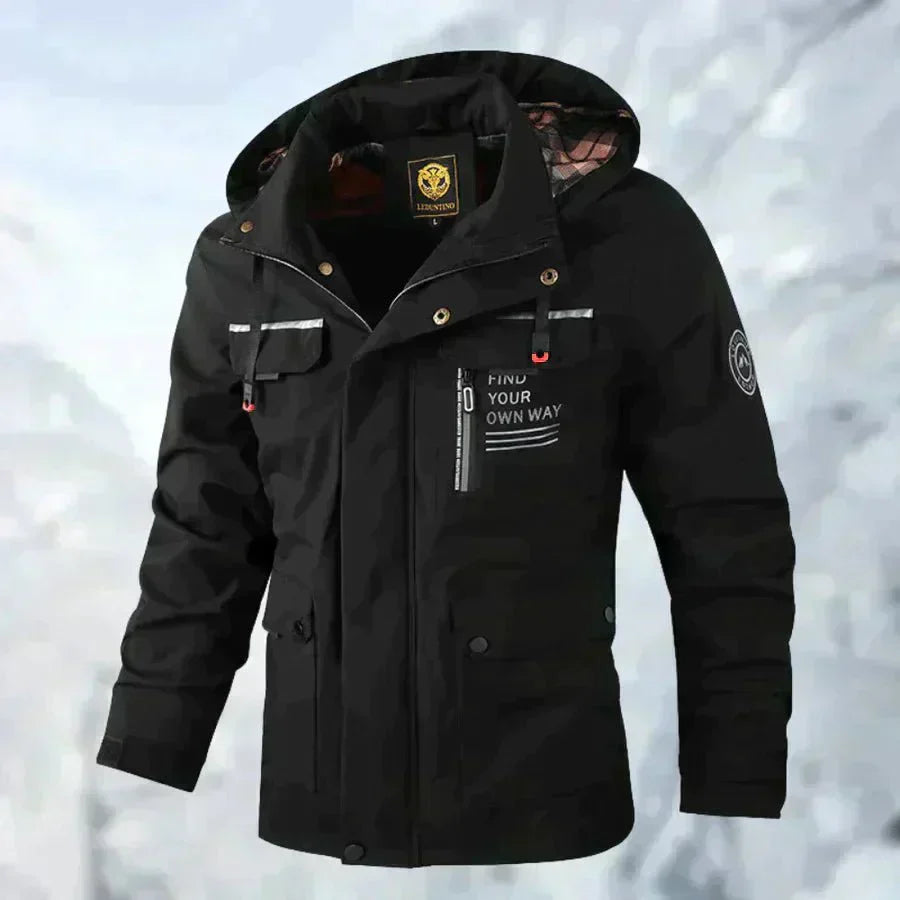 Herren-Winterjacke, wasserdichtem Polyester, isolierendem Futter 8