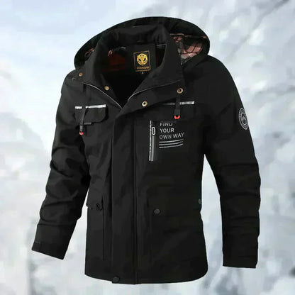 Herren-Winterjacke, wasserdichtem Polyester, isolierendem Futter 8