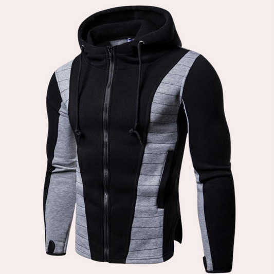 Herren-Hoodie, modernes Design, Baumwollmix, lässige Passform-1