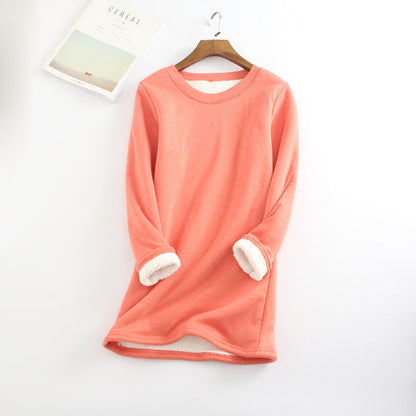 Damen-Fleecepullover, klassisch, lässiger Stil, Fleece-4