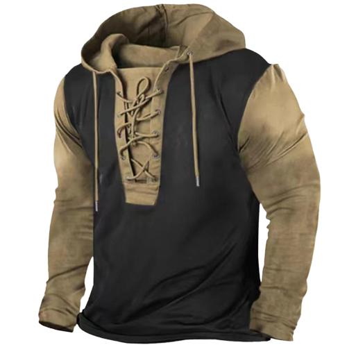 Damen-Hoodie im Vintage-Stil mit Kordelzug und Seitentaschen aus 100% Baumwolle-4