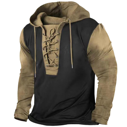 Damen-Hoodie im Vintage-Stil mit Kordelzug und Seitentaschen aus 100% Baumwolle-4