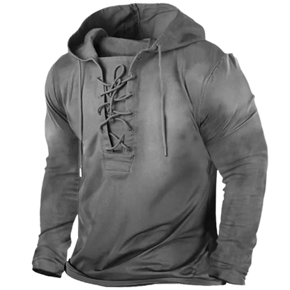 Damen-Hoodie im Vintage-Stil mit Kordelzug und Seitentaschen aus 100% Baumwolle-5