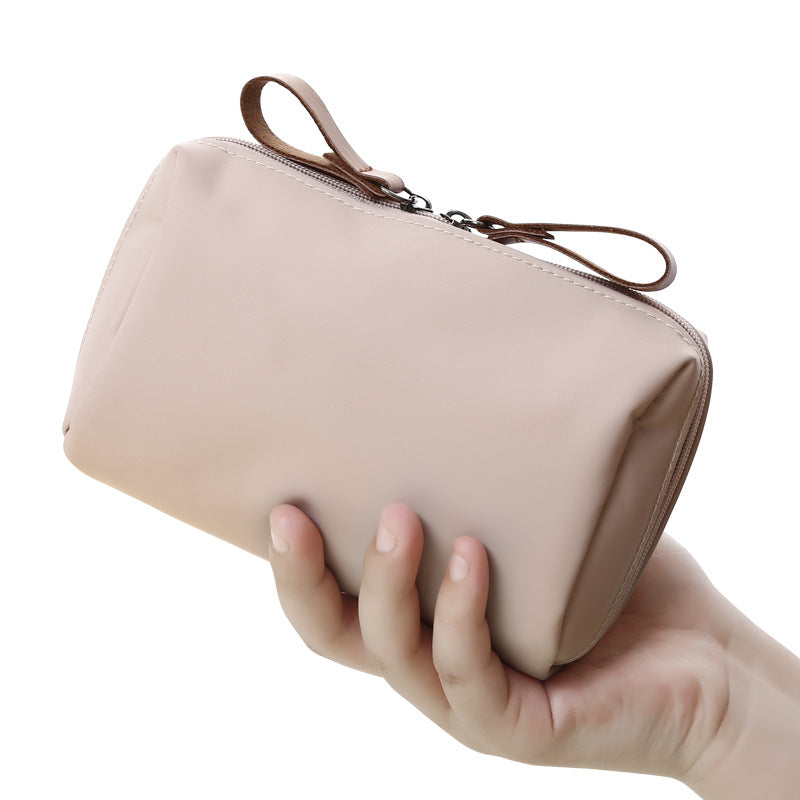 Multifunktionale Nylontasche für Damen mit Doppelreißverschluss – leicht und geräumig – grün, blau, schwarz, rosa 12