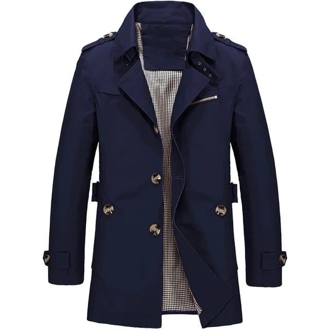 Herren-Winterjacke, windschützendes Polyester, modern-3